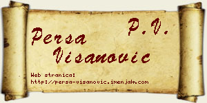 Persa Višanović vizit kartica